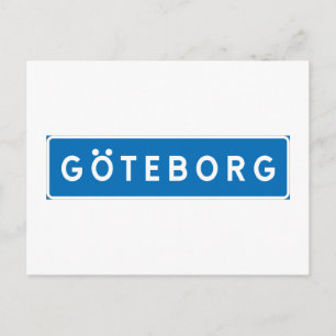 Gothenburg, Swedish road sign Postcard