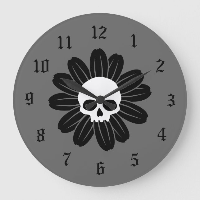 Gothflower Large Clock (Front)