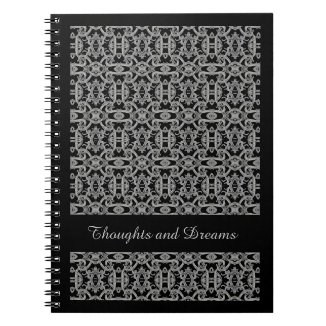 GOTHIC 6.5x8.75 Spiral Notebook / Black (Front)