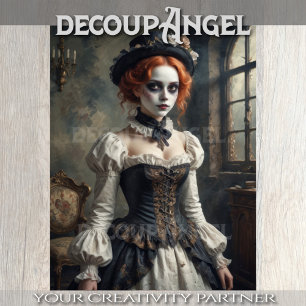 Gothic Actress of Ancient Era - Decoupage - Tissue Paper