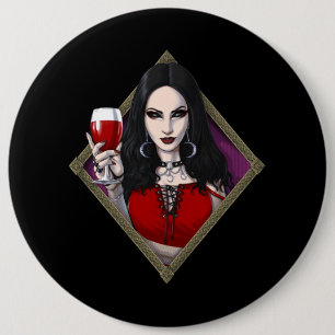Gothic Alien Witch 6 Cm Round Badge