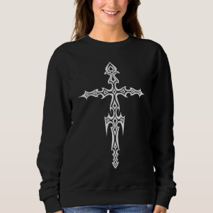 Gothic Alt Cross Mall Y2K Trad Goth Punk E girl Gr Sweatshirt