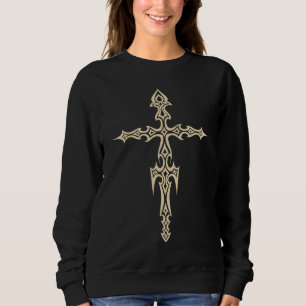 Gothic Alt Cross Y2K Mall Trad Goth Punk E girl Gr Sweatshirt