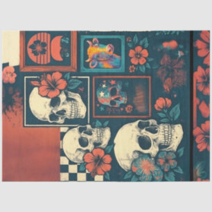 Gothic Americana Mood Board Collage Decoupage  Tissue Paper