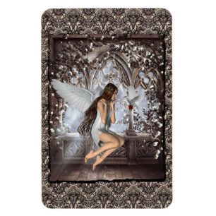 Gothic Angel and Her Dove Magnet