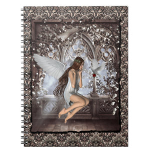 Gothic Angel and Her Dove Notebook