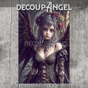 Gothic Angel: Chantal - Decoupage - Tissue Paper