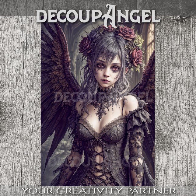 Gothic Angel: Chantal - Decoupage - Tissue Paper (Creator Uploaded)