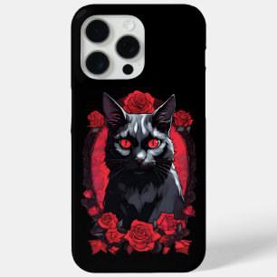 Gothic Animal Portrait   Black Cat iPhone 15 Pro Max Case