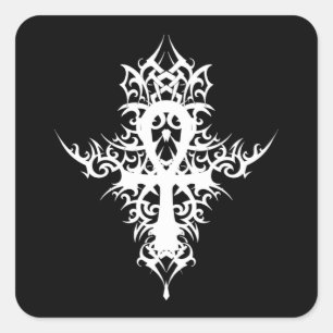 Gothic Ankh Square Sticker