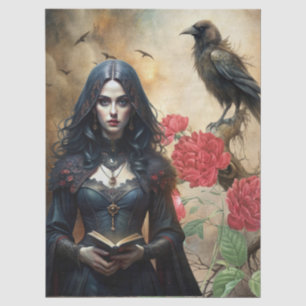 Gothic Arcana Tarot Reader & Raven Fantasy Tissue Paper