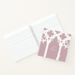 Gothic Arch Elegant Minimal Chic Typography Pink Notebook
