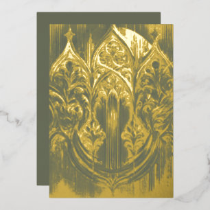Gothic Arch Gold Foil Holiday Card