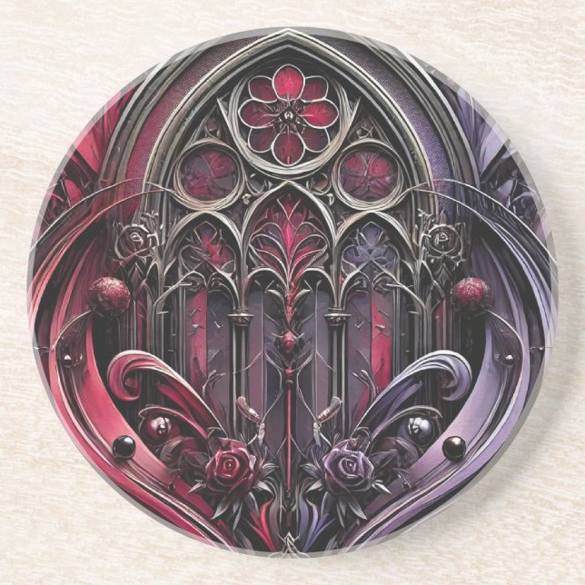 Gothic Arches Sandstone Coaster (Front)