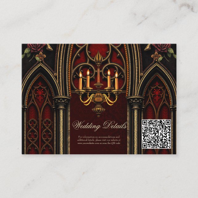 Gothic Archway with Skulls.  Enclosure Card (Front)