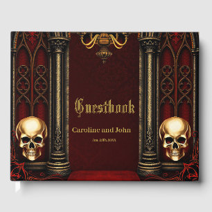 Gothic Archway with Skulls. Guest Book
