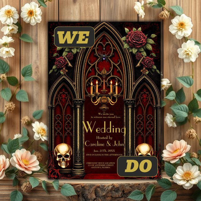 Gothic Archway with Skulls.  Invitation (Creator Uploaded)