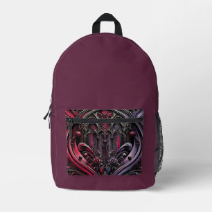 Gothic Art Burgundy Backpack