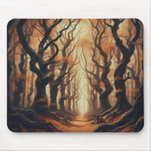 Gothic Autumn woods Mouse Pad