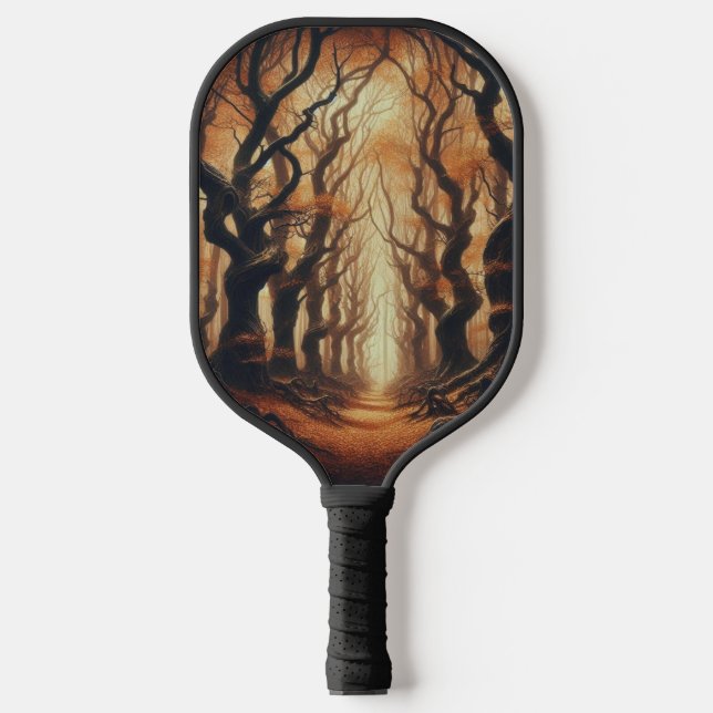 Gothic Autumn woods Pickleball Paddle (Front)