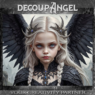 Gothic Baby Angel: Astrid - Decoupage - Tissue Paper