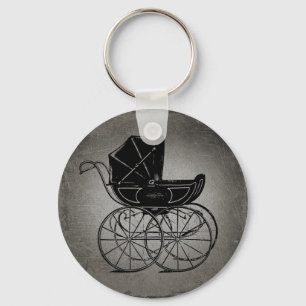 Gothic Baby Carriage Key Ring