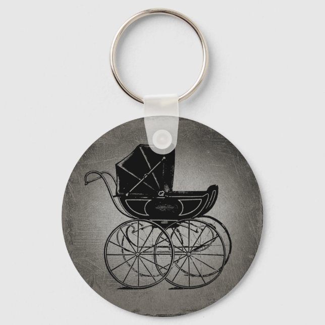 Gothic Baby Carriage Key Ring (Front)