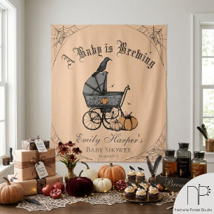 Gothic Baby is Brewing Shower Backdrop Tapestry
