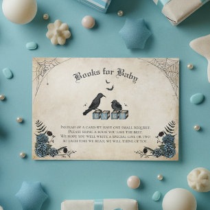 Gothic Baby Shower Black Raven Books for Baby Enclosure Card
