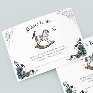 Gothic Baby Shower Diaper Raffle Enclosure Card