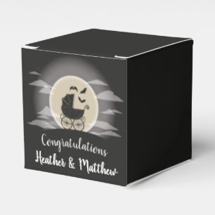 Gothic Baby Shower Halloween Carriage Favour Box