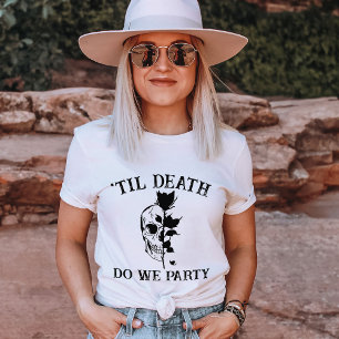 Gothic Bachelorette Party Personalised Bridesmaid T-Shirt