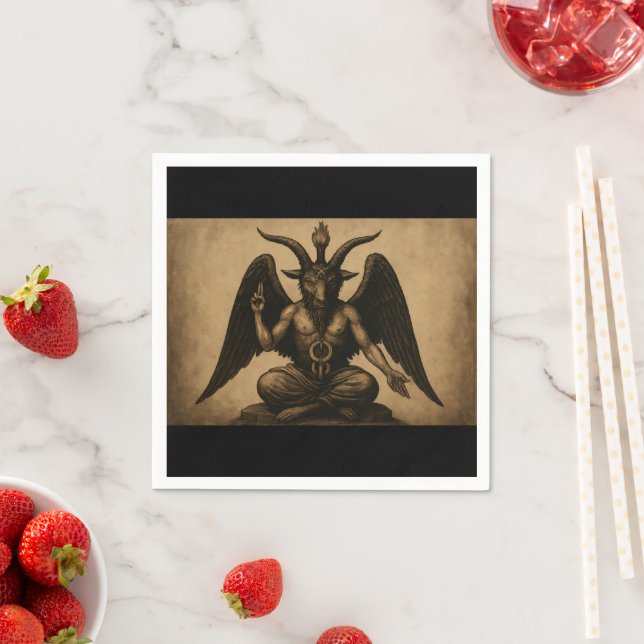 Gothic Baphomet Napkin (Insitu)