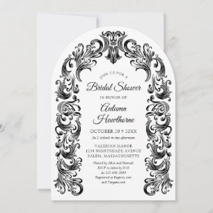 Gothic Baroque Arch Bridal Shower Invitation