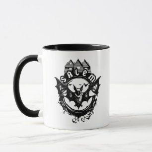 Gothic Bat And Salem Witch House Mug