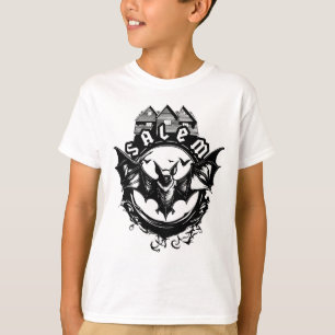 Gothic Bat And Salem Witch House T-Shirt