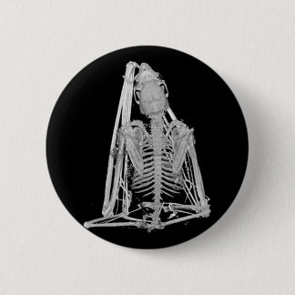 Gothic Bat Skeleton 6 Cm Round Badge