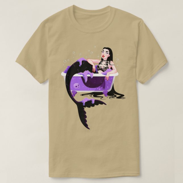 Gothic Bathbomb Mermaid T-Shirt (Design Front)