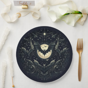 Gothic Bats Paper Plate