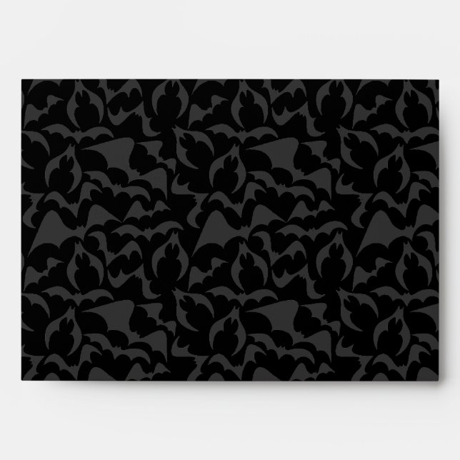 Gothic Bats Vampire Pattern Envelope (Front)