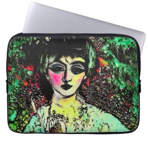 Gothic Beauty Portrait Laptop Sleeve