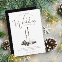 Gothic Black and White Christmas Candles Wedding