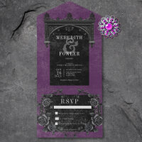 Gothic Black Arch & Black Roses Purple No Dinner