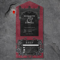 Gothic Black Arch & Black Roses Wine No Dinner