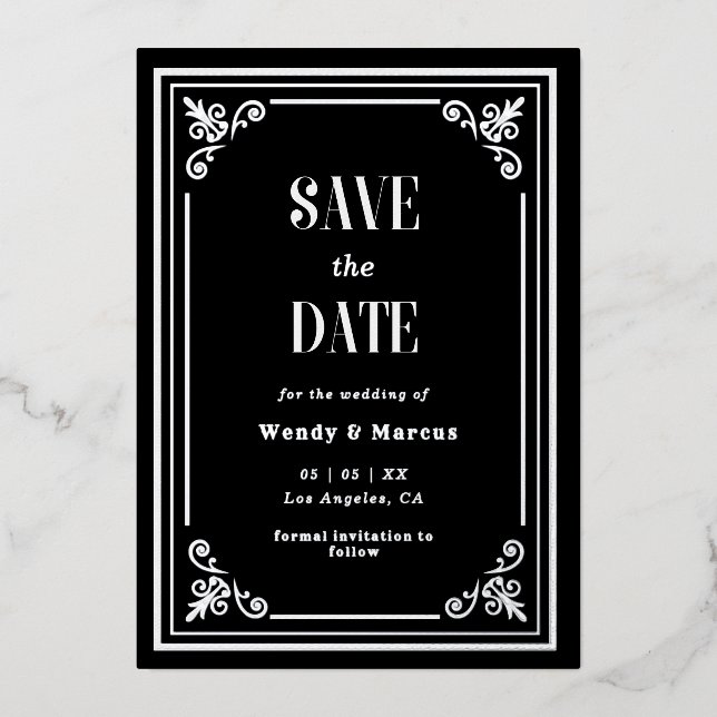 Gothic Black Frame Dark Aesthetic Silver Real (Front)