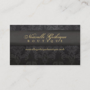 Gothic Black & Gold Damask Business Card