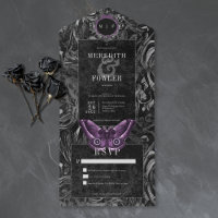 Gothic Black Purple Filigree Moth No Dinner