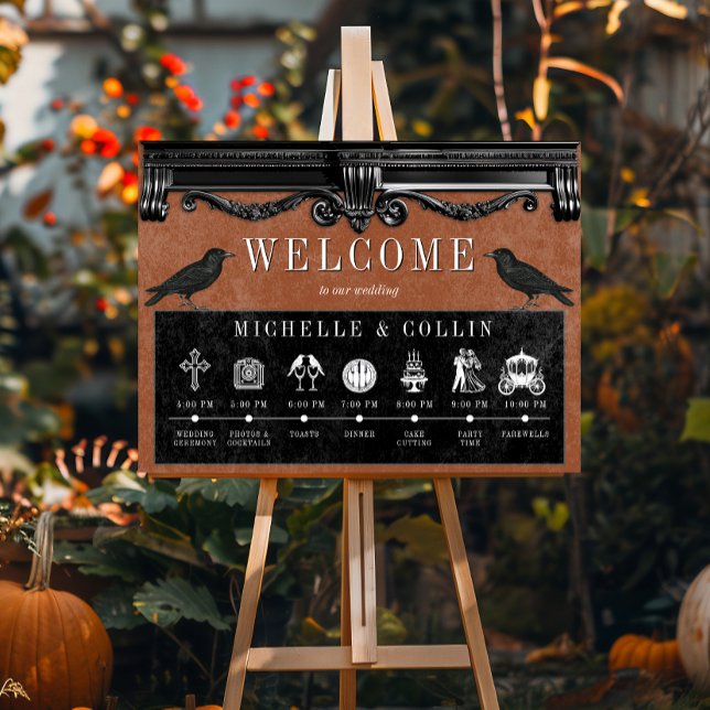 Gothic Black Ravens & Rust Order of Events Poster (Creator Uploaded)