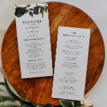 Gothic Black Rose Halloween Wedding Ceremony Programme<br><div class="desc">Gothic wedding program featuring illustration of black roses on a white background. All the wedding ceremony information and the wedding party's name listed on this program. Perfect for a halloween wedding.</div>