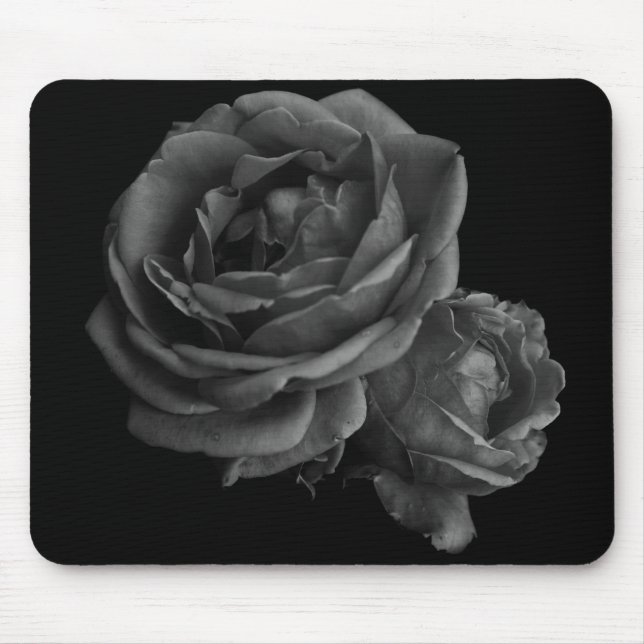 Gothic Black Roses Mouse Pad (Front)